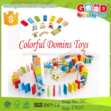 Atacado Eco-Friendly Hardwood Material 107pcs / set Domino Kids Toys